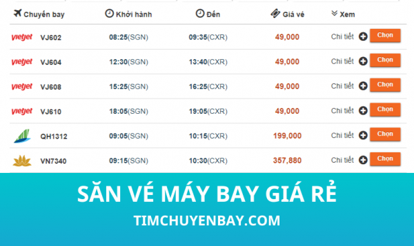 Săn vé máy bay giá rẻ tại Timchuyenbay.com