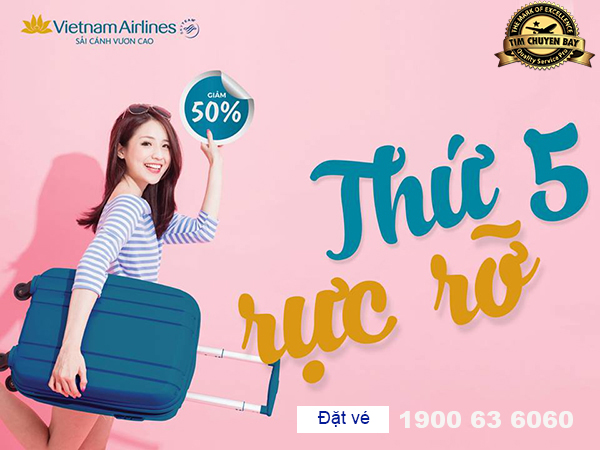 Khuyến mãi “Thứ 5 rực rỡ” Vietnam Airlines