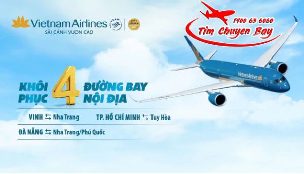 Vietnam Airlines khôi phục lại 4 đường bay nội địa