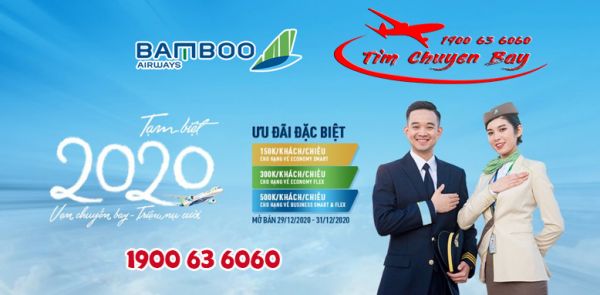 Giảm đến 500 ngàn đồng khi mua vé máy bay Bamboo Airways