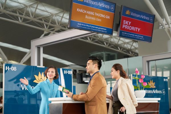 Quầy thủ tục check-in Vietnam Airlines