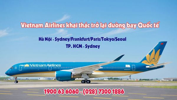 Lịch bay 1 chiều đi Quốc tế của Vietnam Airlines