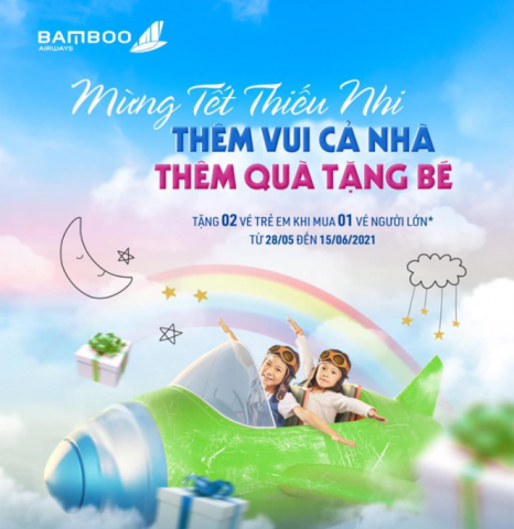 Bamboo Airways khuyến mãi Tết thiếu nhi