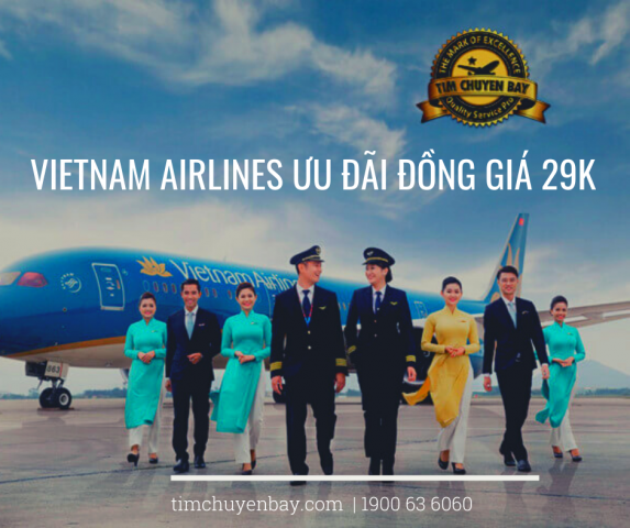 Vietnam Airlines ưu đãi đồng giá 29K