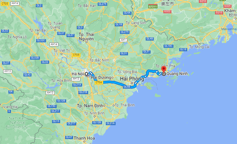 Hà Nội cách Quảng Ninh bao nhiêu km?