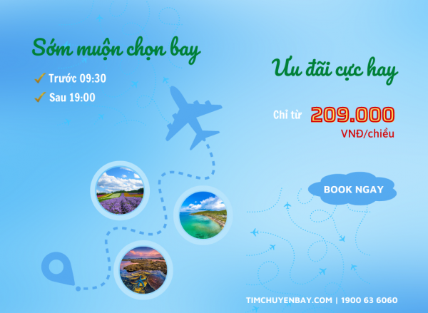 Vietnam Airlines ưu đãi trên nhiều chặng bay nội địa chỉ từ 209.000 VND