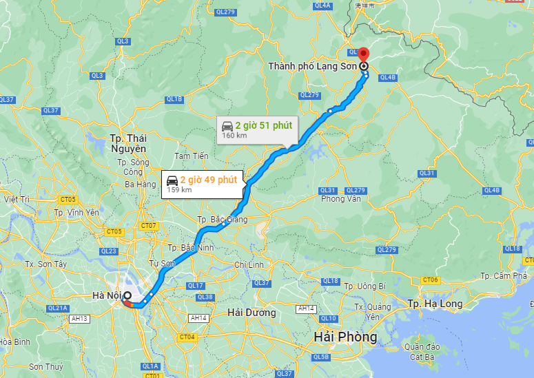 Từ Hà Nội đến Lạng Sơn bao nhiêu km