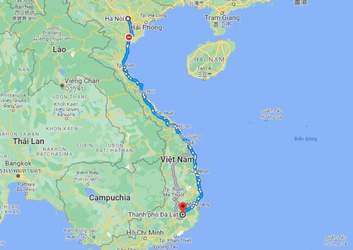 Tìm hiểu khoảng cách từ Hà Nội đến Đà Lạt bao nhiêu km