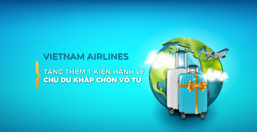 Vietnam Airlines tặng 01 kiện hành lý quốc tế miễn cước
