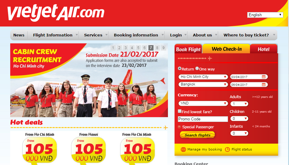 Sơ đồ tìm chỗ ngồi máy bay Vietjet Air